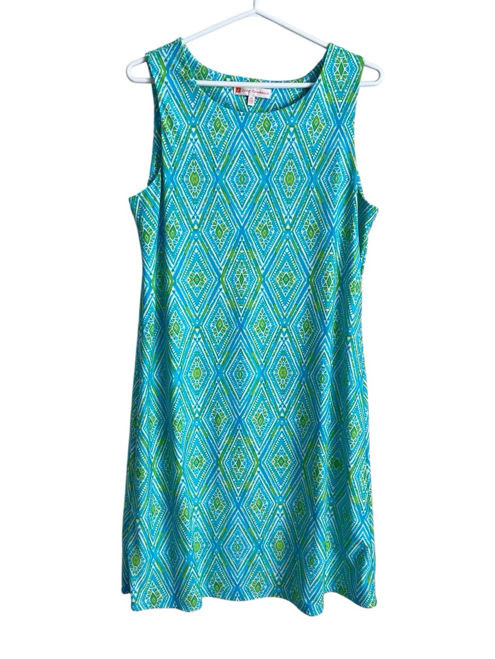 Jude Connally Women’s Jude Dress Teal Blue Beach Vacation Resortwear Preppy XL